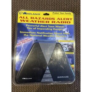 NEW Midland NOAA All Hazard Alert Weather Radio Portable Emergency AM/FM WR10